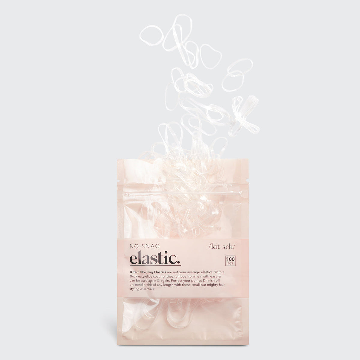 Clear No-Snag Elastics 100pc Set