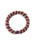 BORDEAUX-COGNAC GLITTER STRIPE