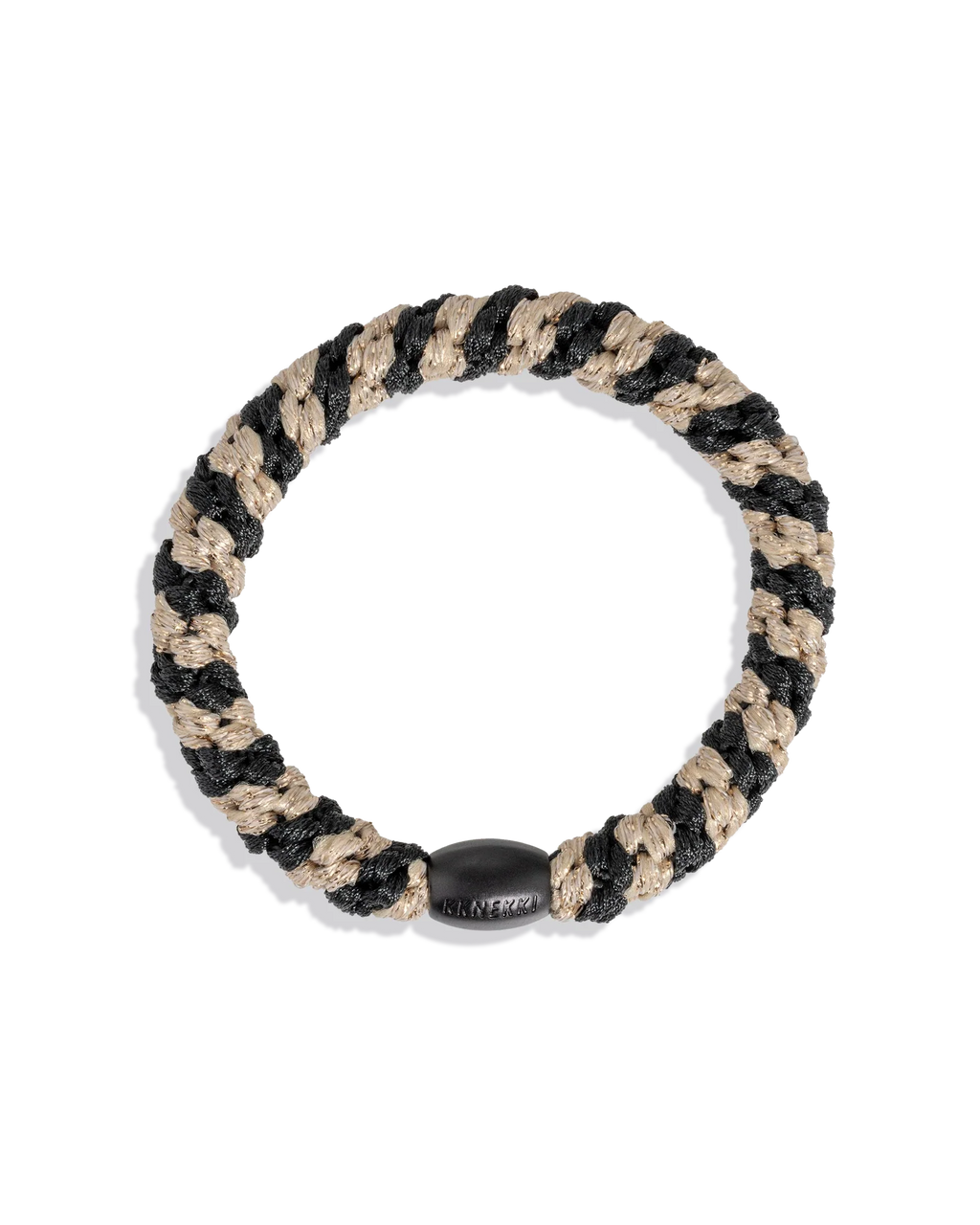 BLACK-BEIGE GLITTER STRIPE