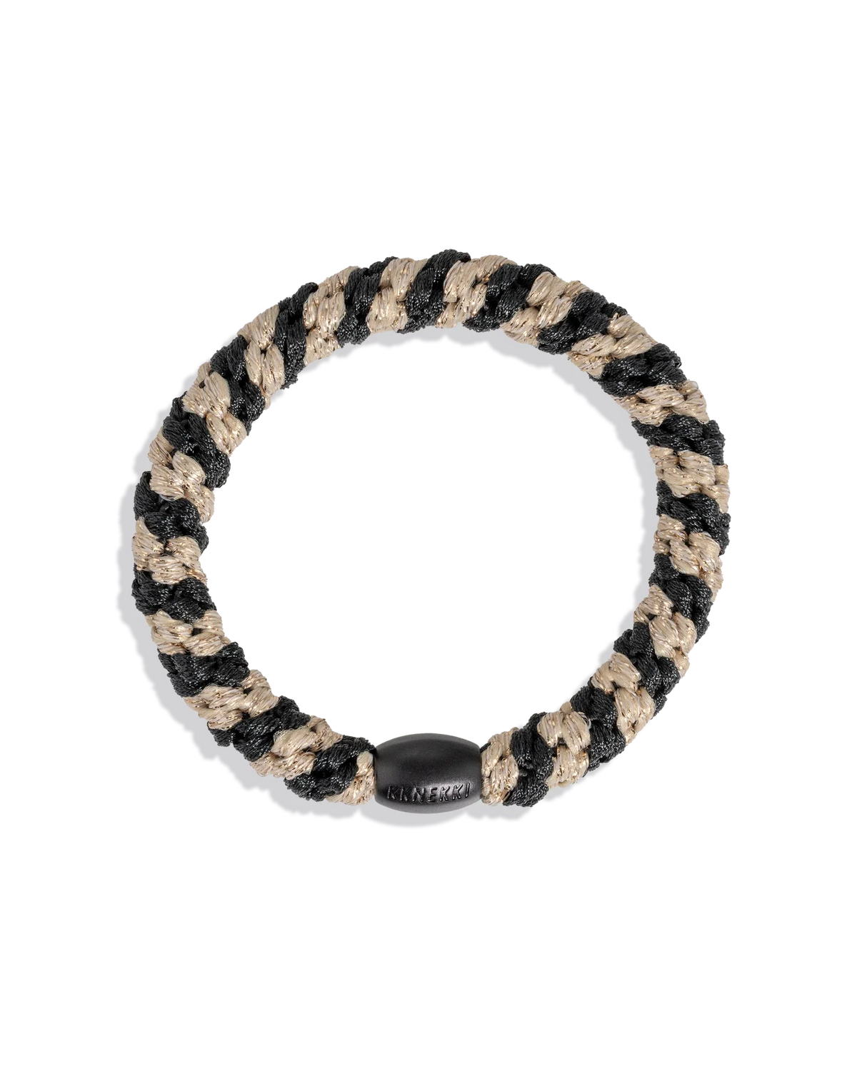BLACK-BEIGE GLITTER STRIPE