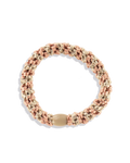 PEACH CORAL-BEIGE GLITTER STRIPE