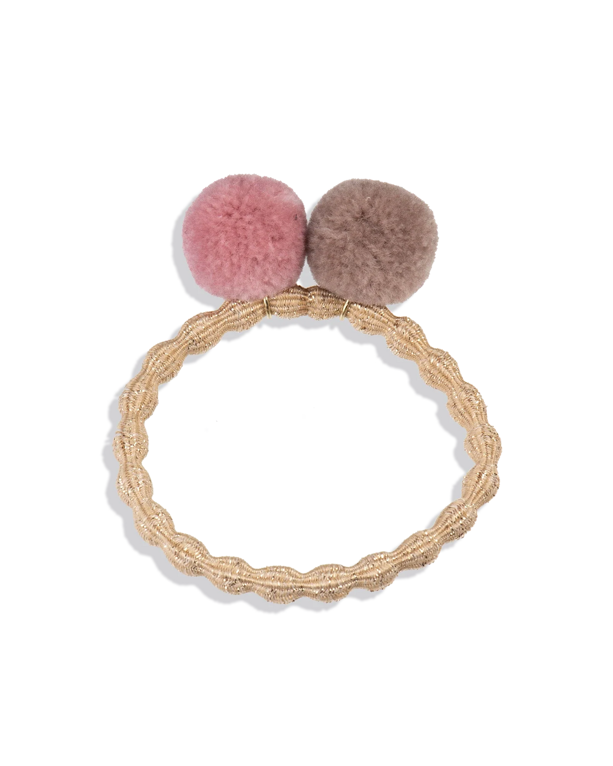 POMPOM BEIGE GLITTER W DUSTYROSE-DOVE