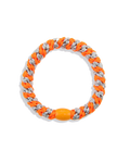 NEON ORANGE SILVER GLITTER STRIPE