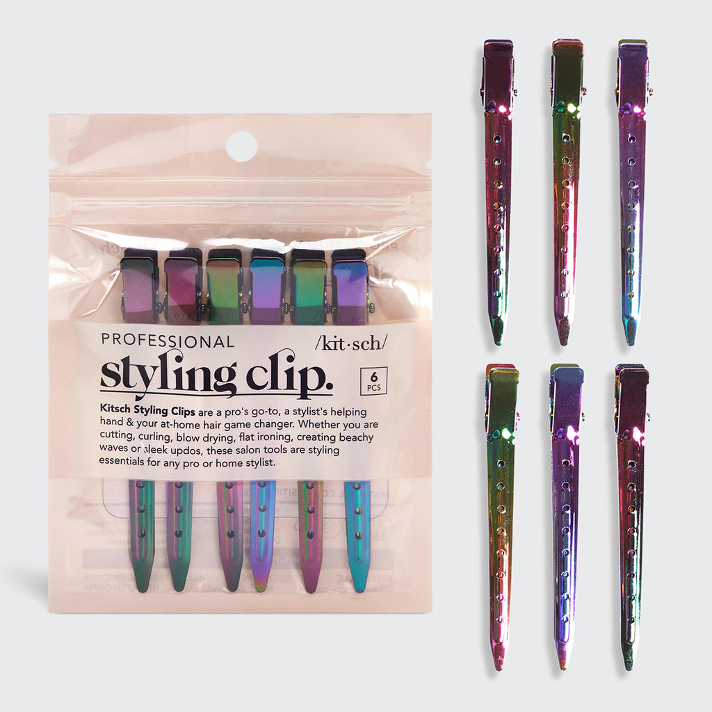 Iridescent Styling Hair Clips 6pc Set