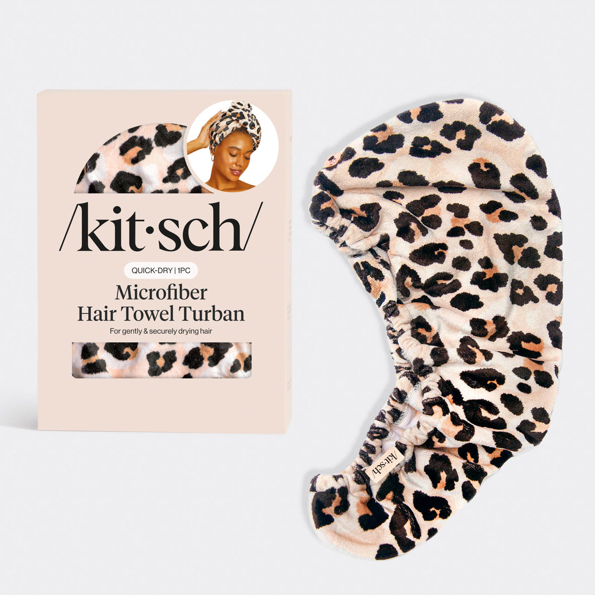 Microfiber Hair Towel - Leopard