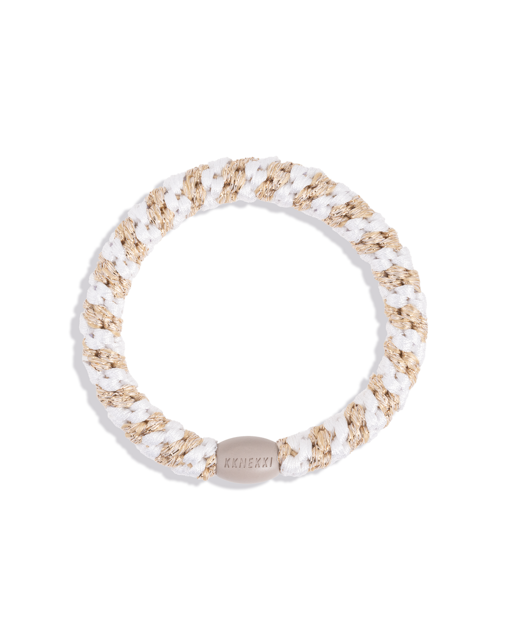 WHITE-BEIGE GLITTER STRIPE