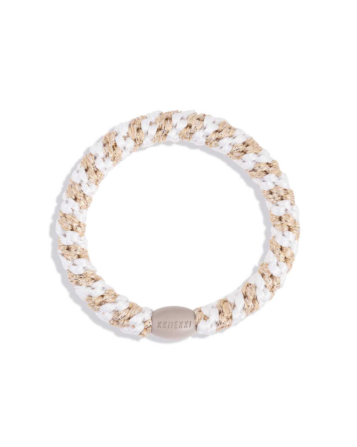 WHITE-BEIGE GLITTER STRIPE