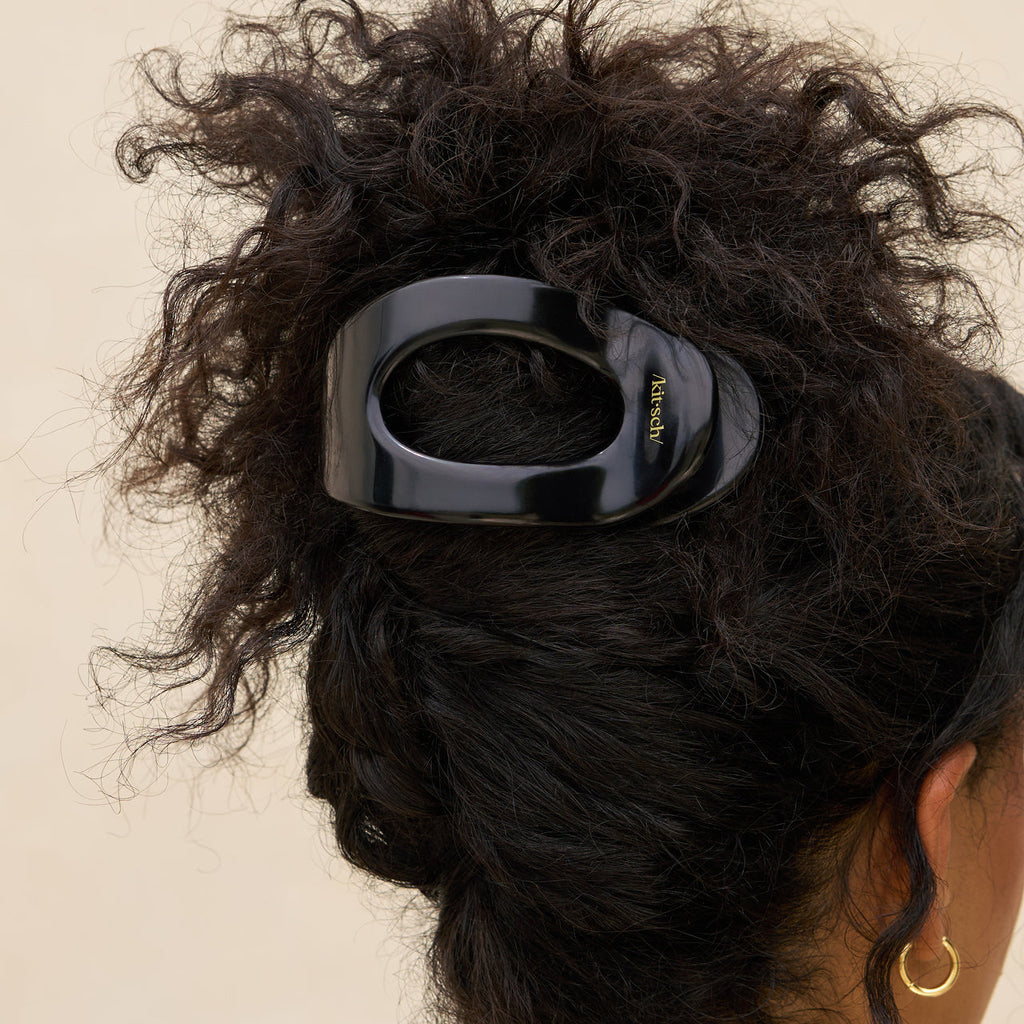 Black Flat Cloud Clip - Large