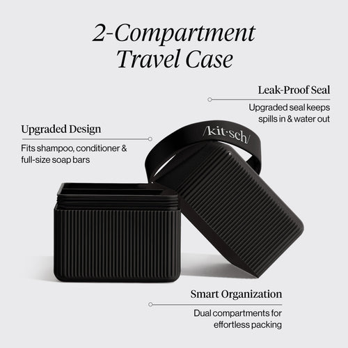 2-Compartment Travel Case - Black