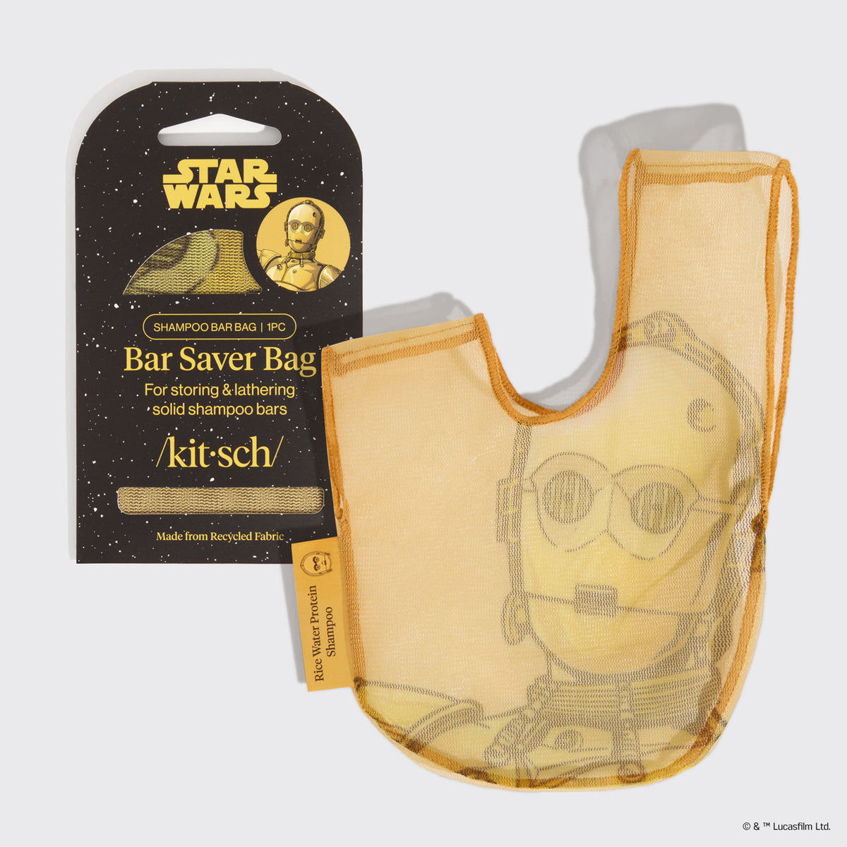 Star Wars™ & Kitsch Shampoo Bar Saver Bag - C-3PO
