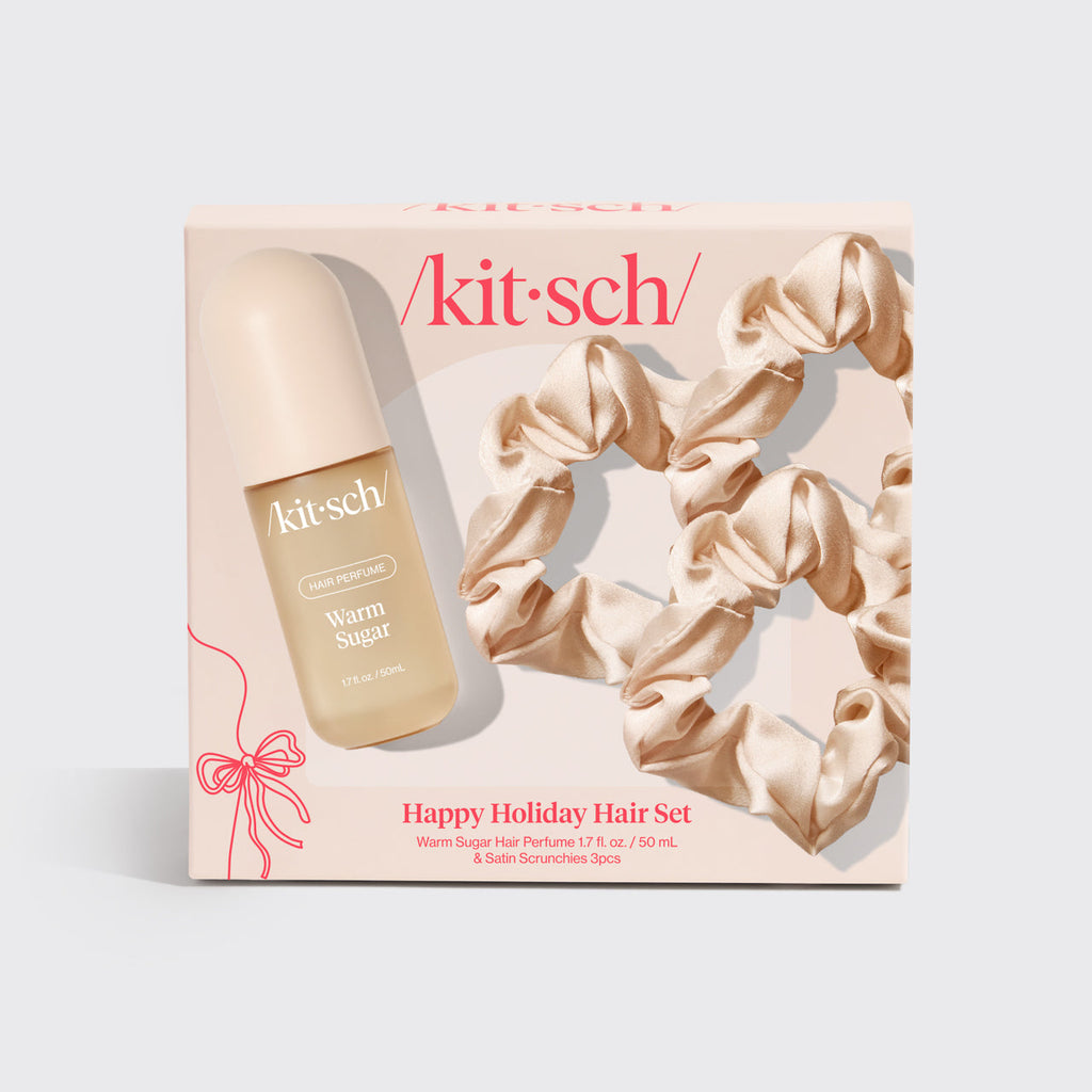 Happy Holiday Hair Set : Warm Sugar Hair Perfume & 3pc Satin Scrunchies