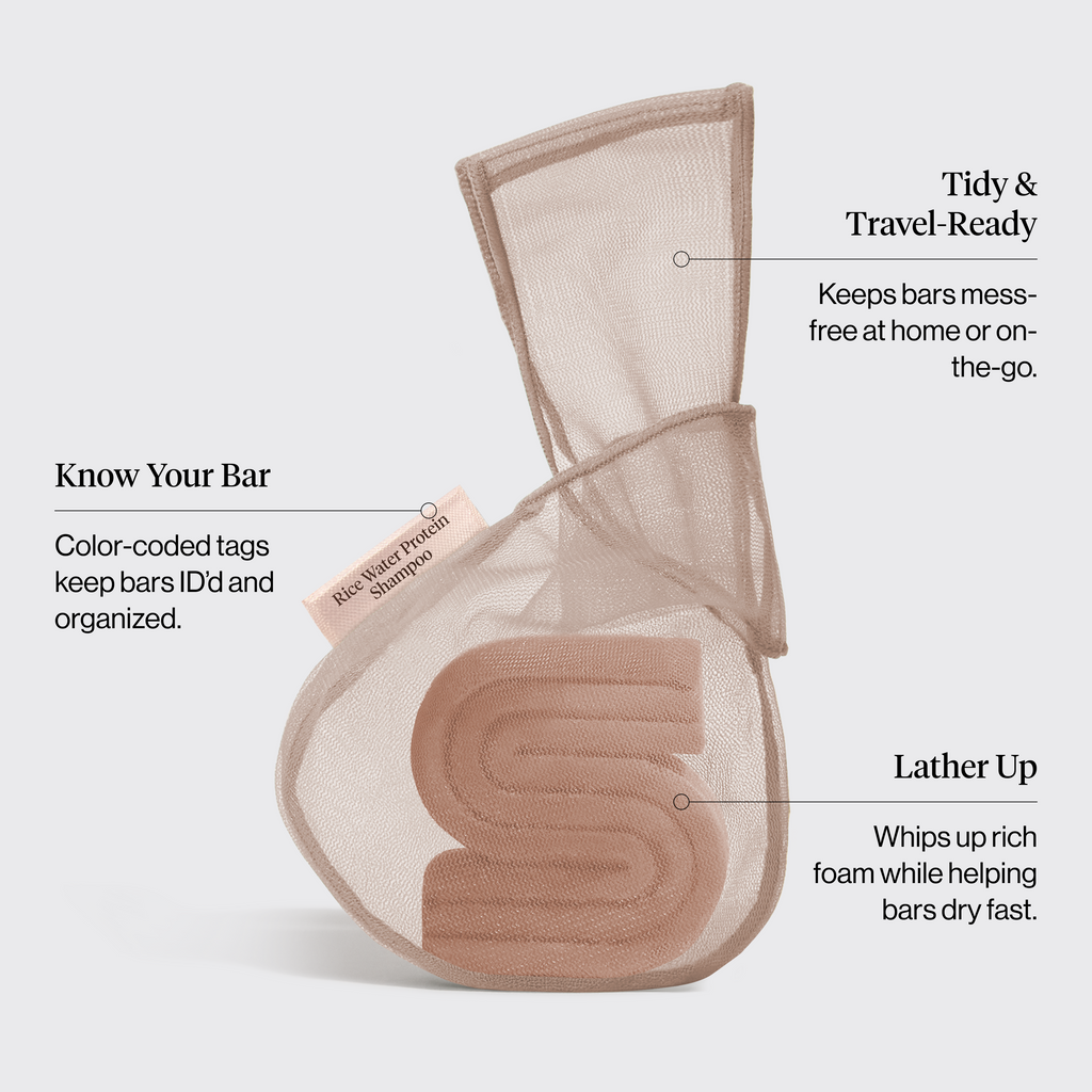 Rice Water Protein Shampoo Bar Saver Bag