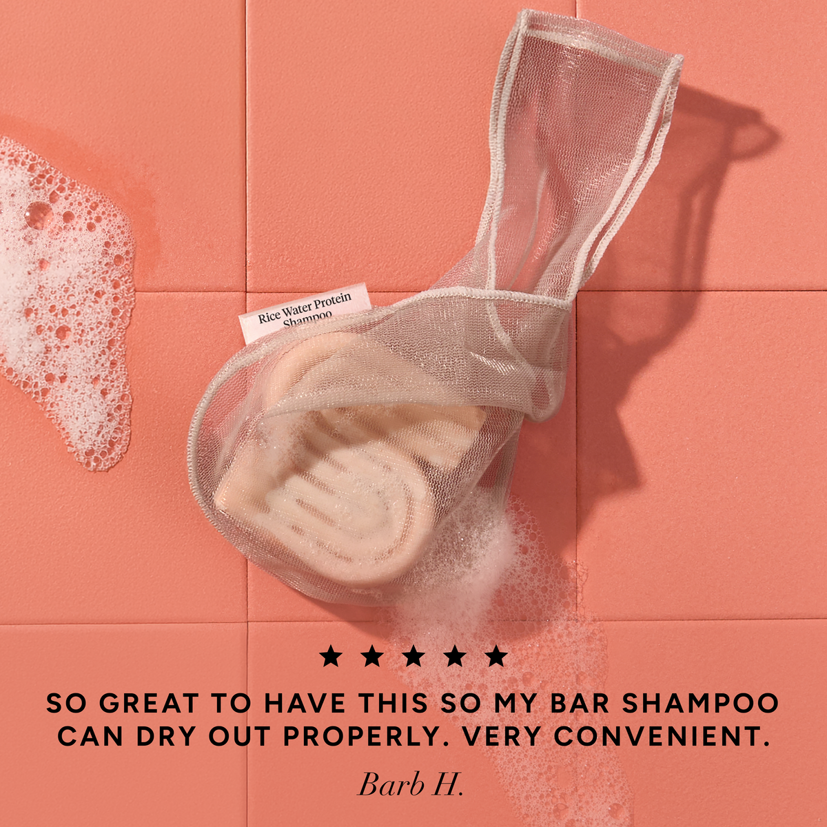 Rice Water Protein Shampoo Bar Saver Bag