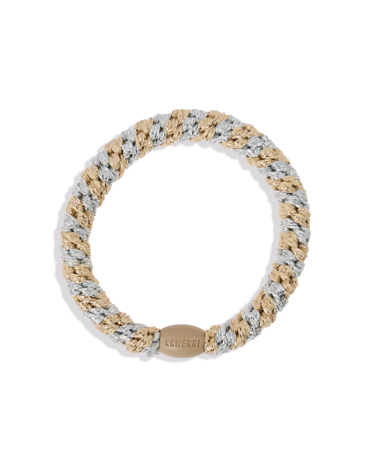 SILVER-BEIGE GLITTER STRIPE