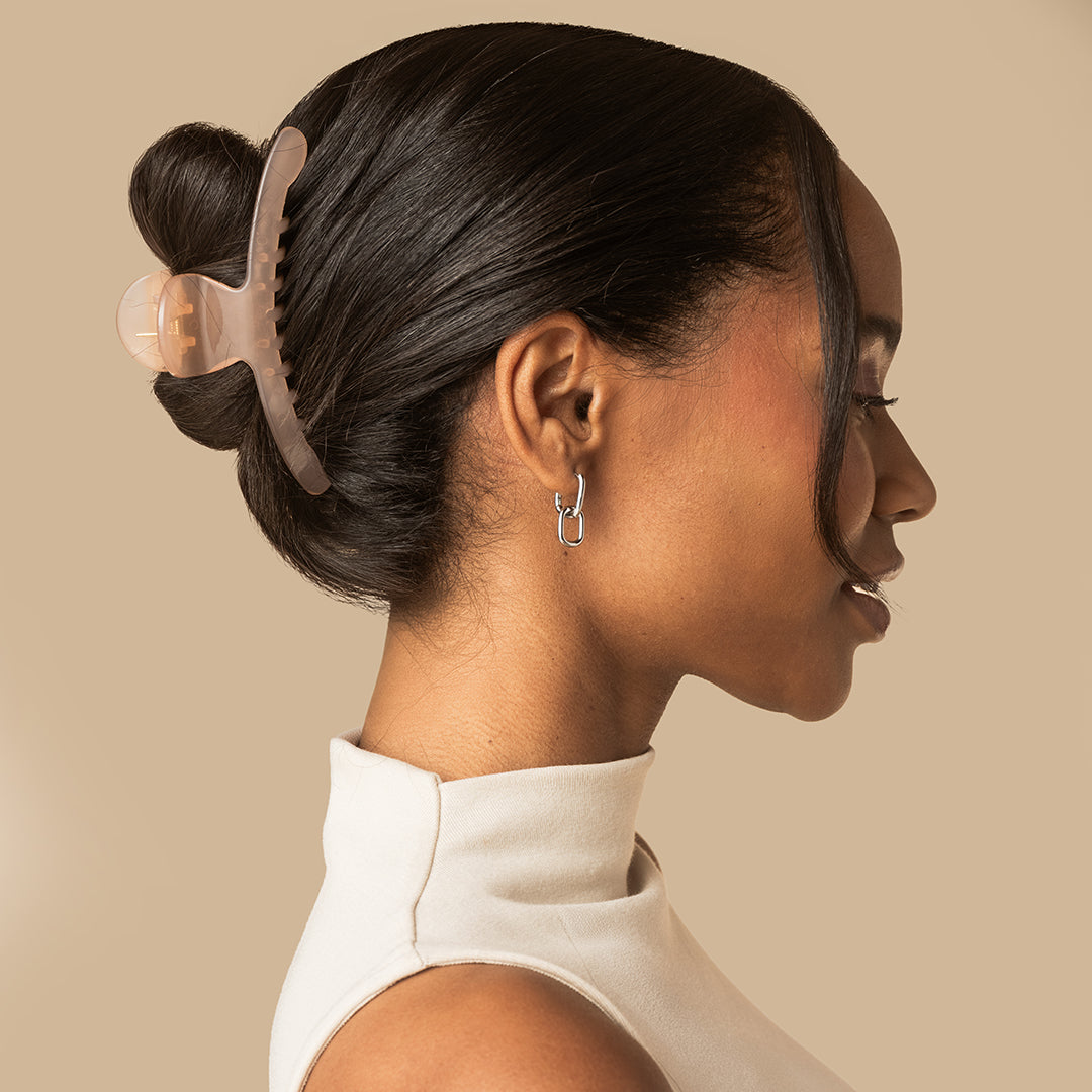 Soft Pink Arched Claw Clip - Large