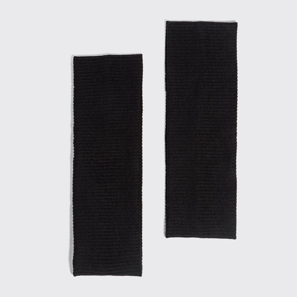Black Ribbed Elastic Headbands 2pc Set
