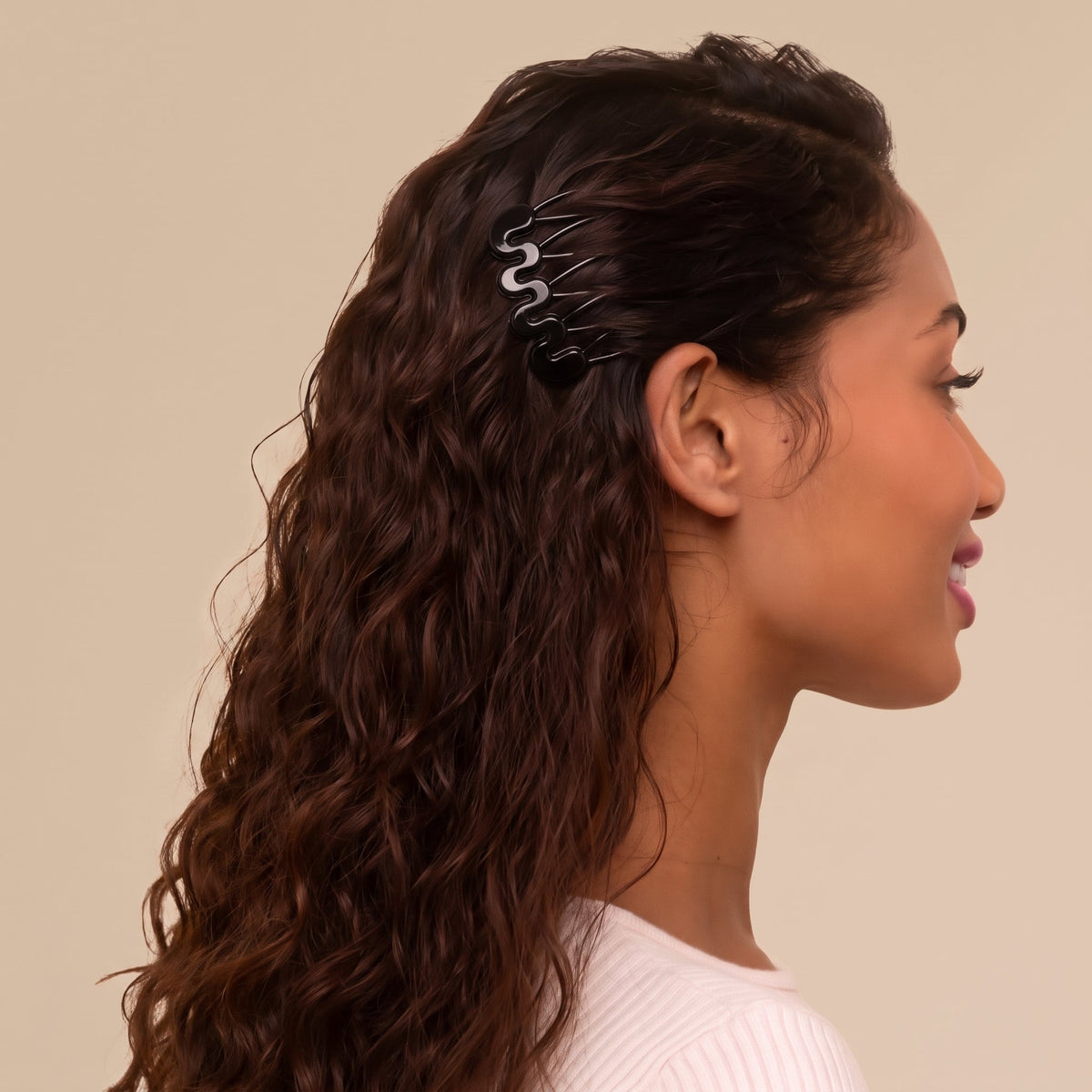 Black French Hair Combs 2pc Set