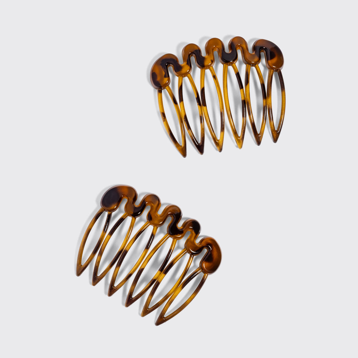 Tort French Hair Combs 2pc Set