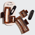 Assorted Rectangle Claw Clips 3pc Set