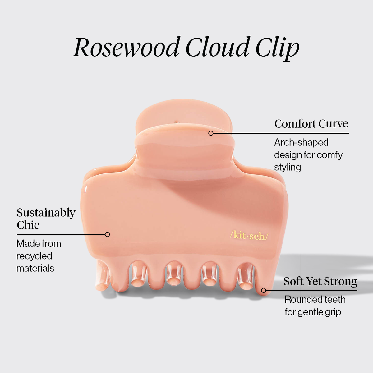 Rosewood Cloud Claw Clip