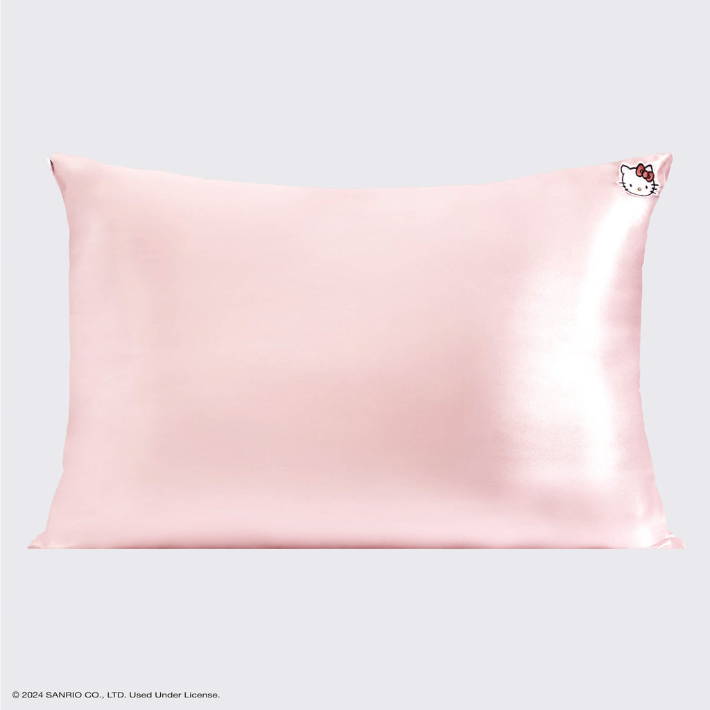 Kitsch x Hello Kitty Satin Pillowcase in Pink Hello Kitty Face