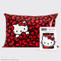 Kitsch x Hello Kitty Satin Pillowcase in Kitty Bathes in a Sea of Bows