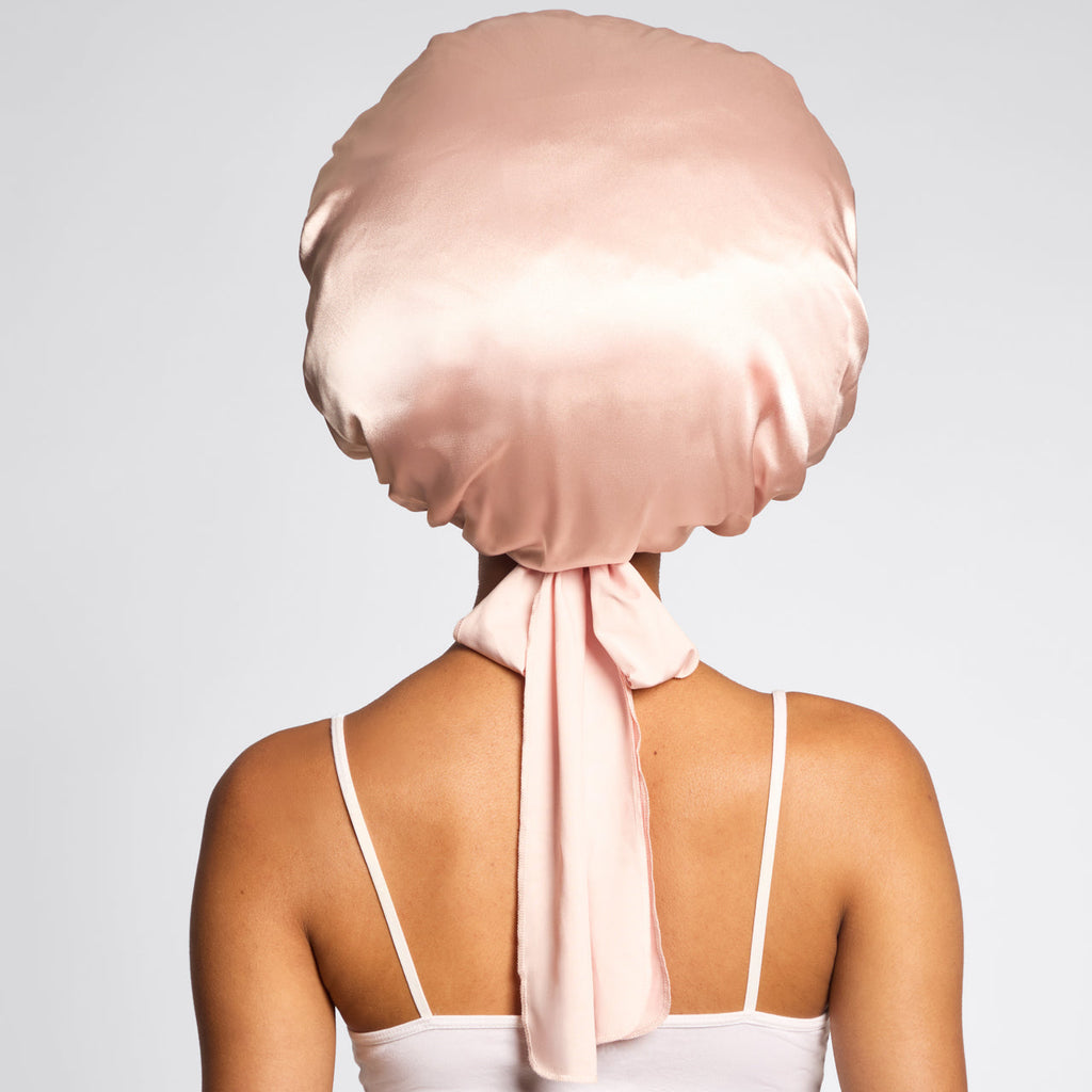 Blush Oversized Satin Bonnet
