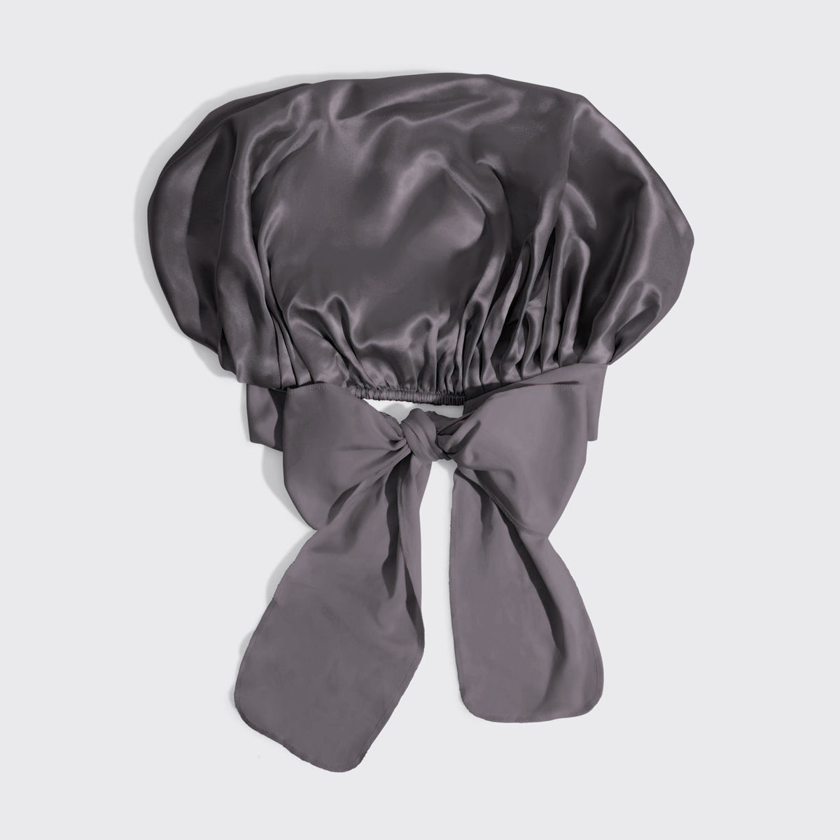 Charcoal Oversized Satin Bonnet