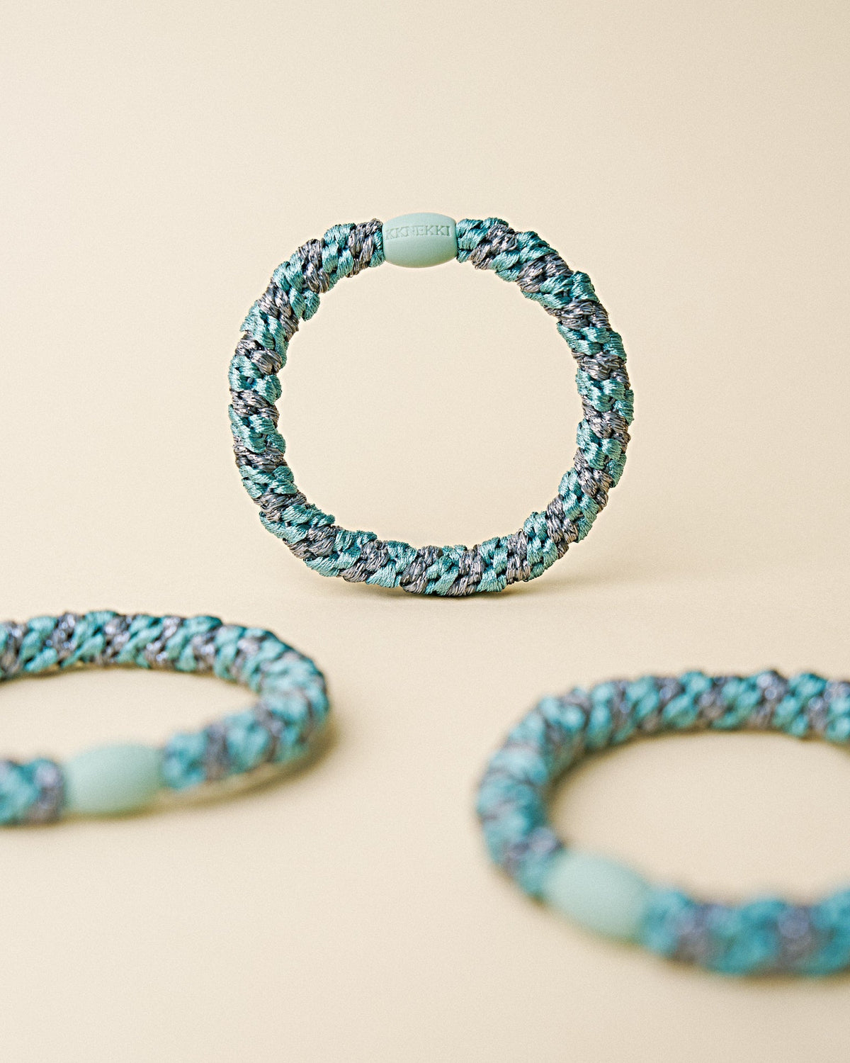 TEAL STEEL GREY GLITTER STRIPE