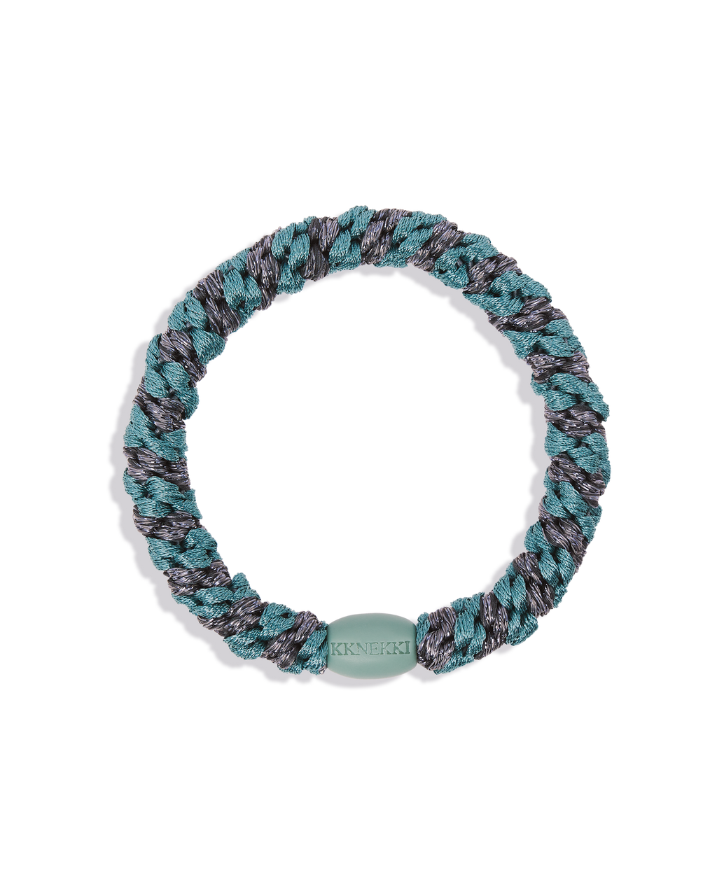 TEAL STEEL GREY GLITTER STRIPE