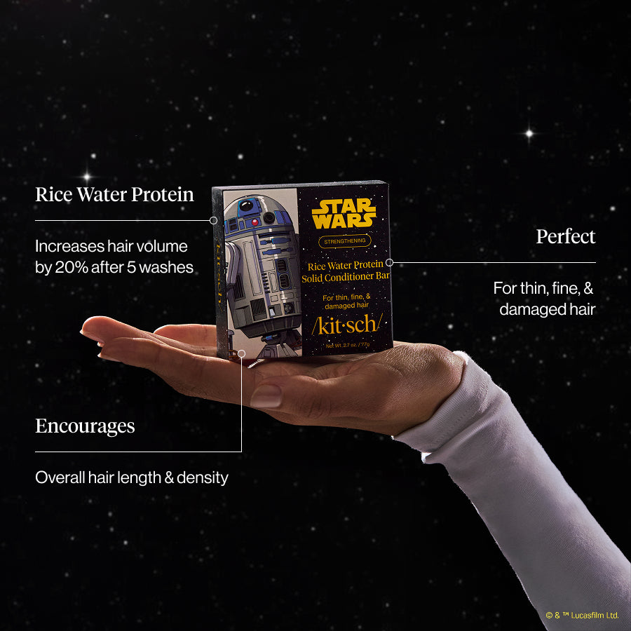 Star Wars™ & Kitsch Rice Water Protein Strengthening Solid Conditioner - R2-D2