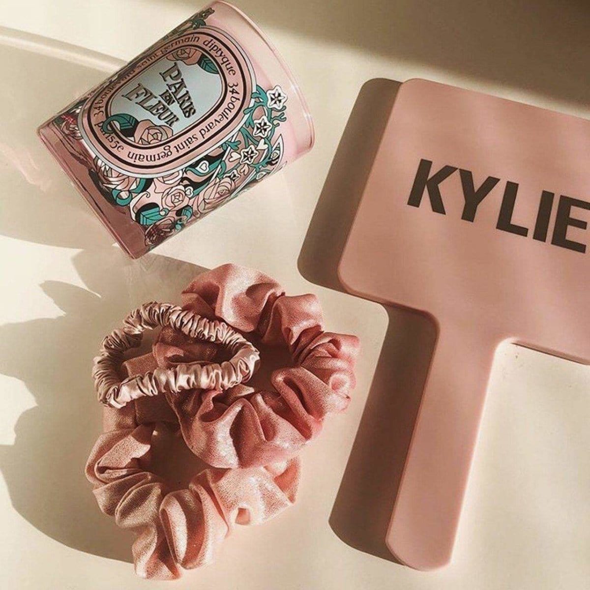 Blush Satin Sleep Scrunchies 5pc Set